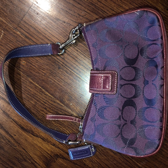 Burgundy Coach Purse - Picture 2 of 4